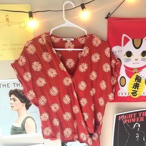 Madewell Sash Tie Wrap Top